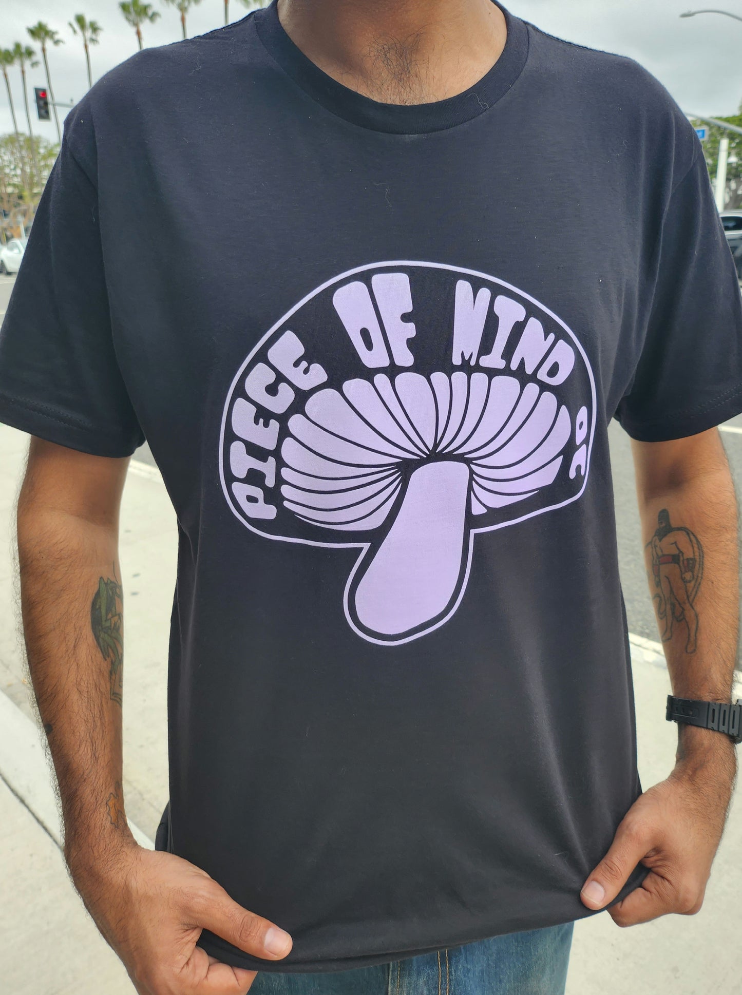 Piece of Mind OC Mushroom Purple UV Edition Tee Shirt