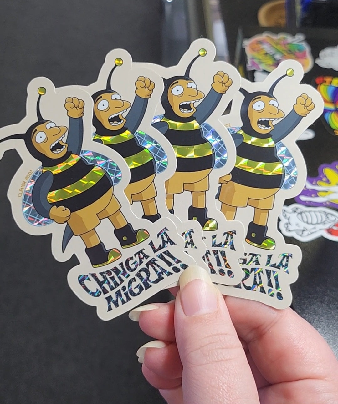 Sticker Pack Bumble Bee Man “Chinga La Migra” F U C K I C E