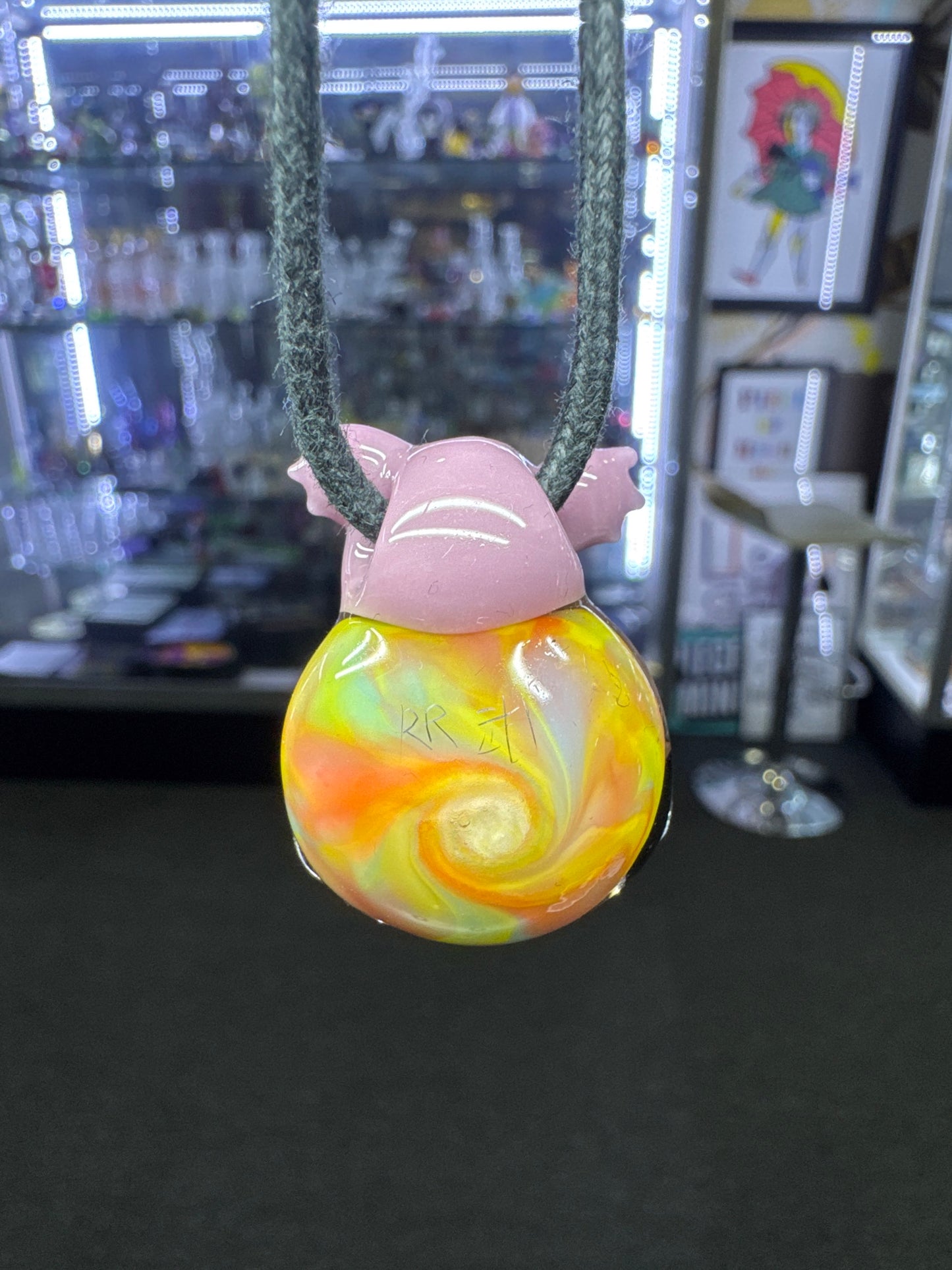 Aquariust x Rose Roads Dancing Bear Chappy Pendy Pink