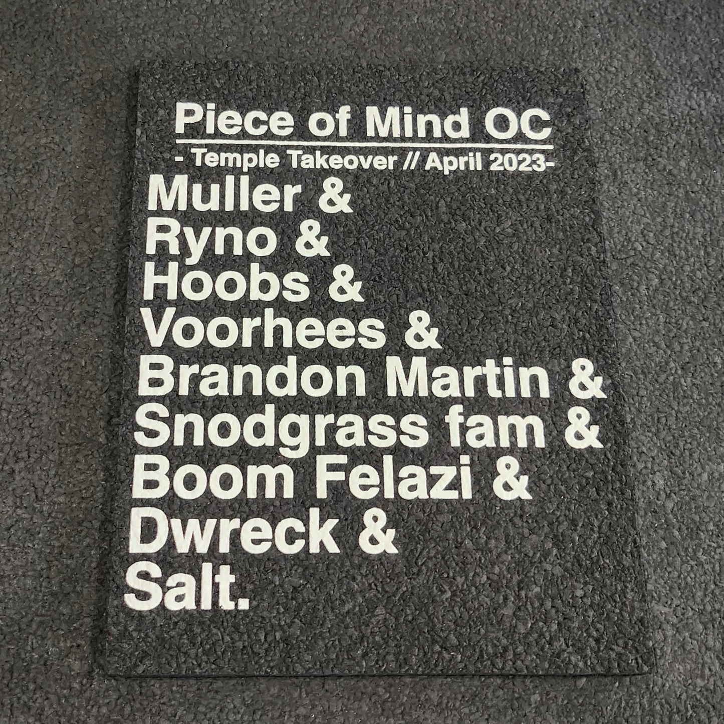 Snodgrass Temple Takeover Name List Moodmat 2023