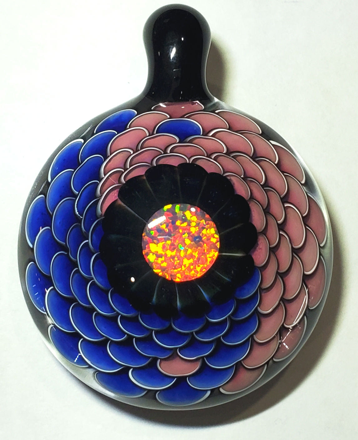 JuJu Glass Dotatack Pendant Cotton Candy Ying Yang