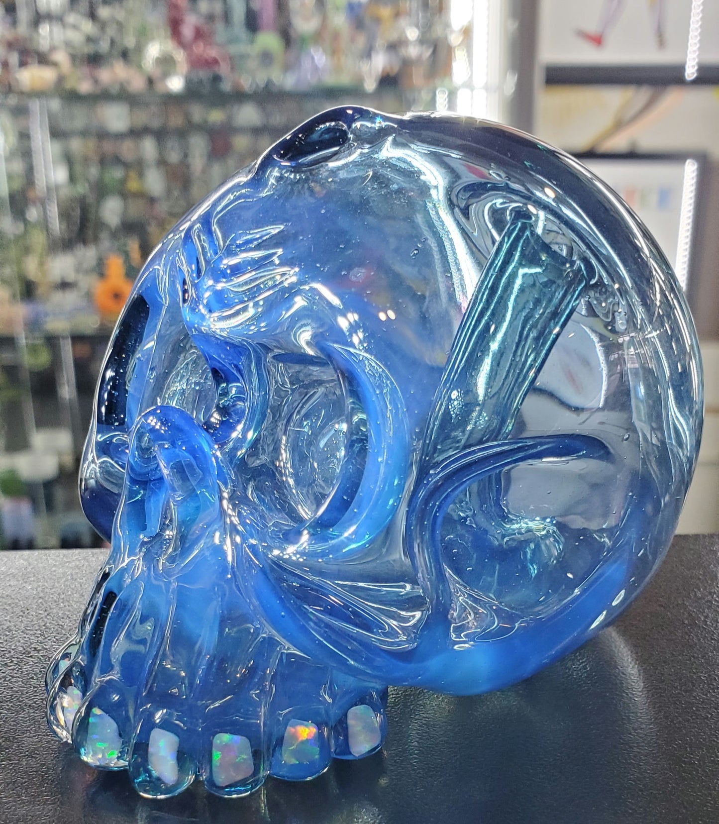 Carsten Carlile Mini Skull Blue Sparkle