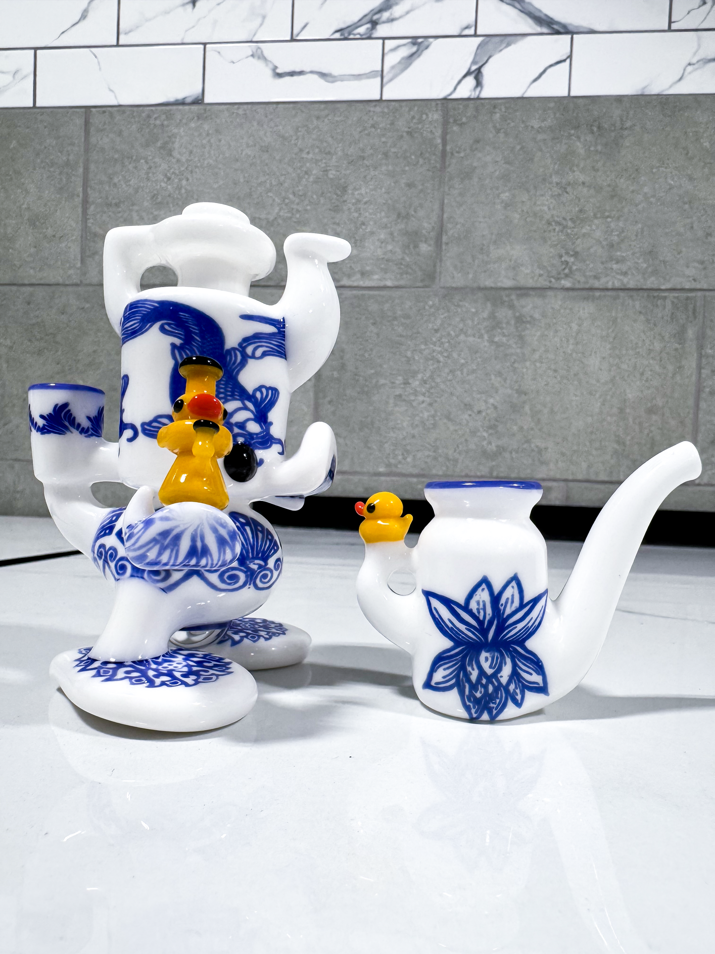 Ryno x Kurt B. Stand Up Ducky Tea Pot Head Rig Set