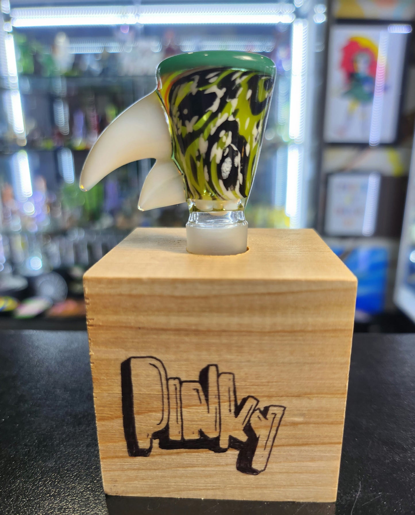 Pinky Brewtz Green Print 14mm Slide Roozie's Slide Show 2022