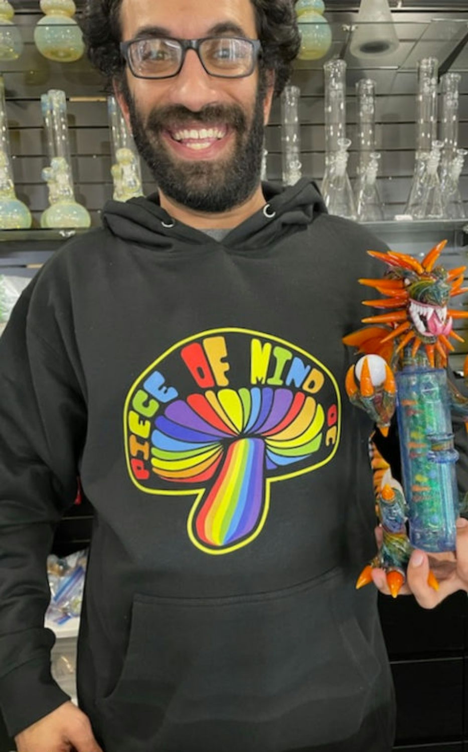 Rainbow Mushroom Pull Over Hoodie