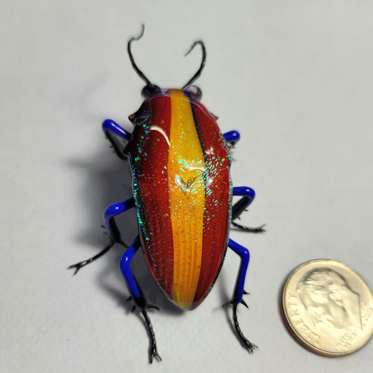 Vetropod Yellow Striped Jewel Beetle