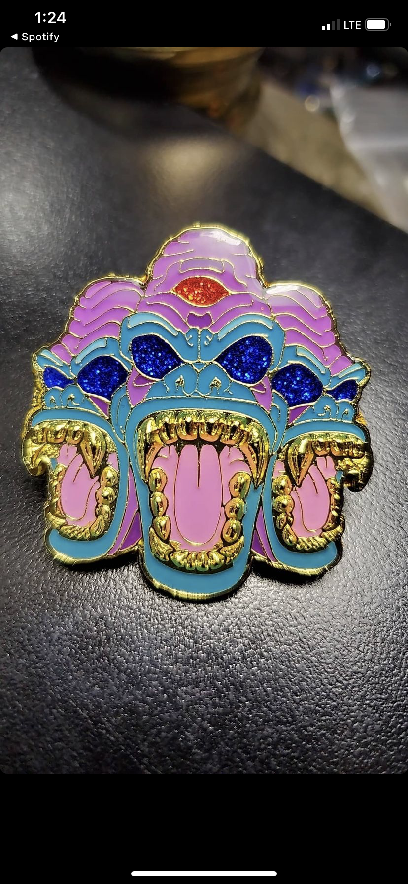 Fire Fly Killa Gorilla Hat Pin Gold Back