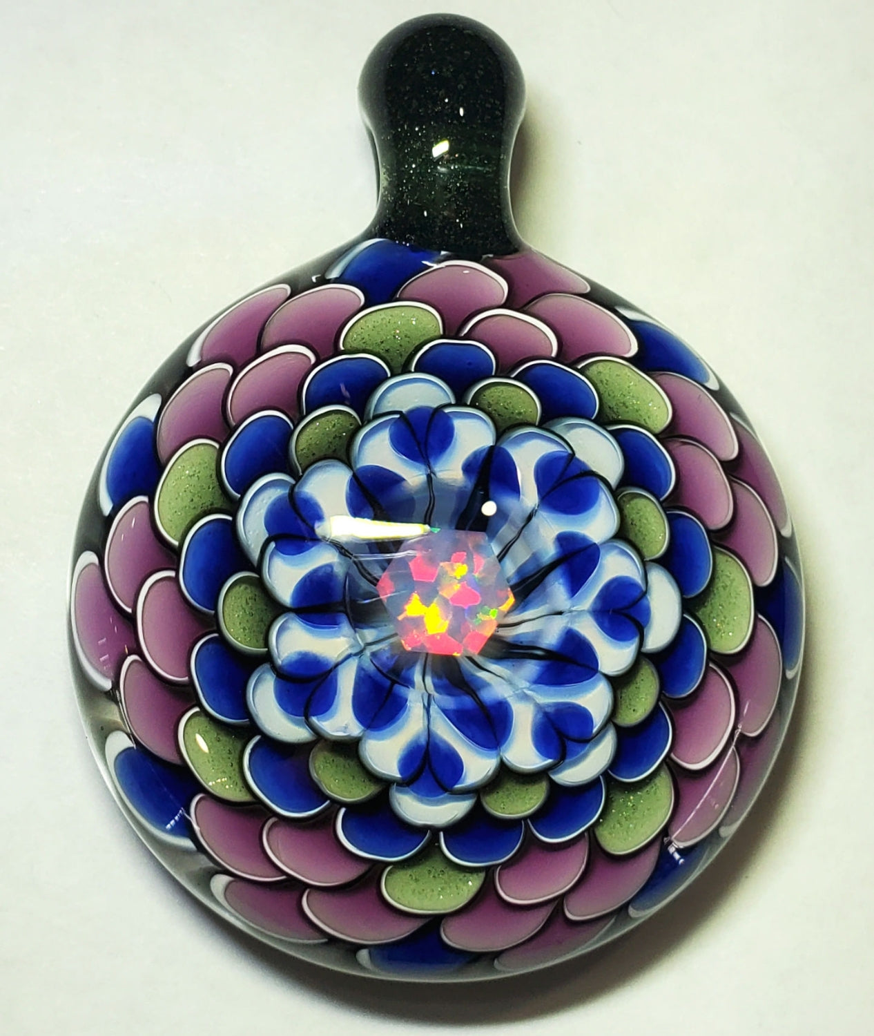 JuJu Glass Dotatack Pendant Blueberry Amethyst