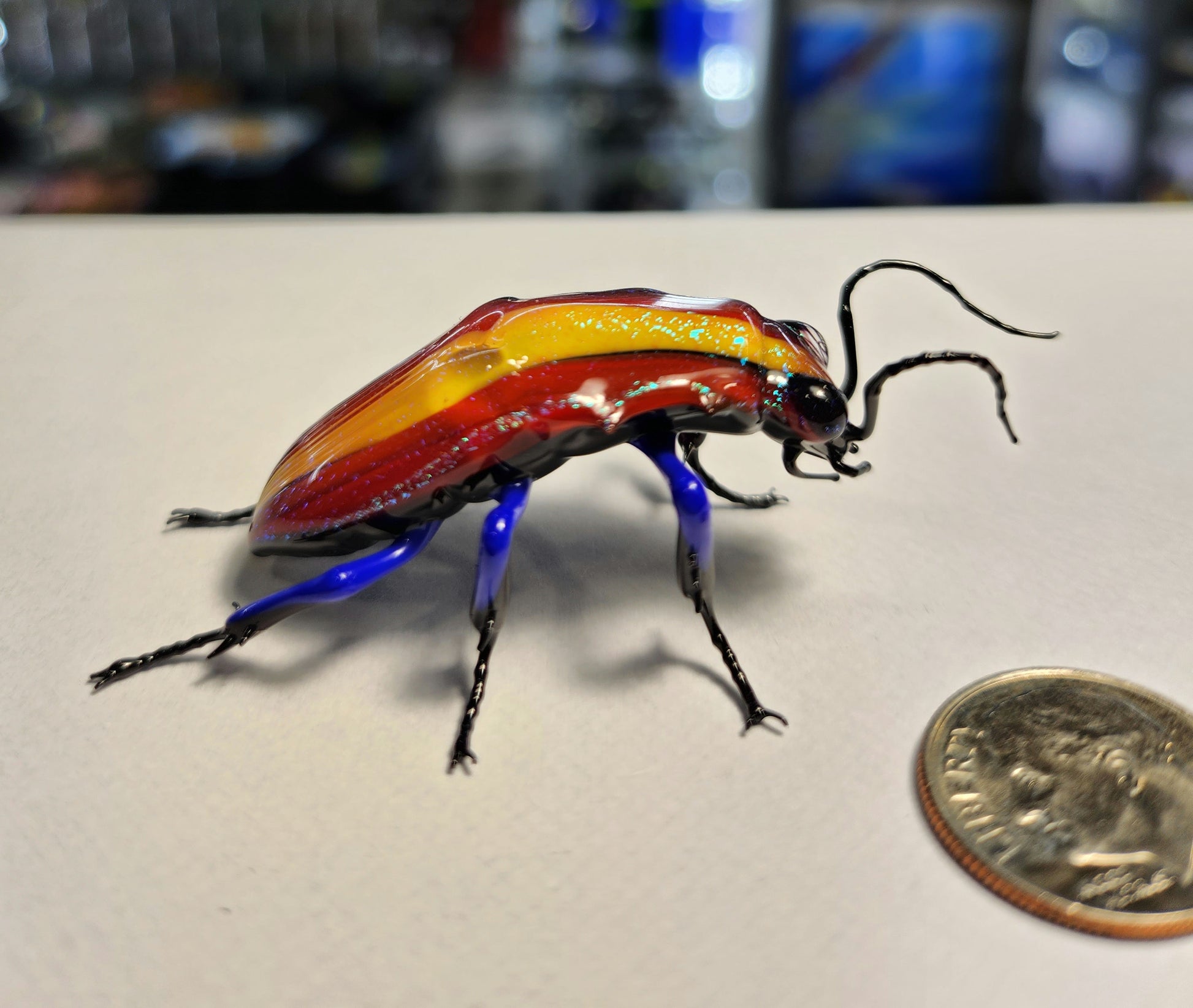 Vetropod Yellow Striped Jewel Beetle