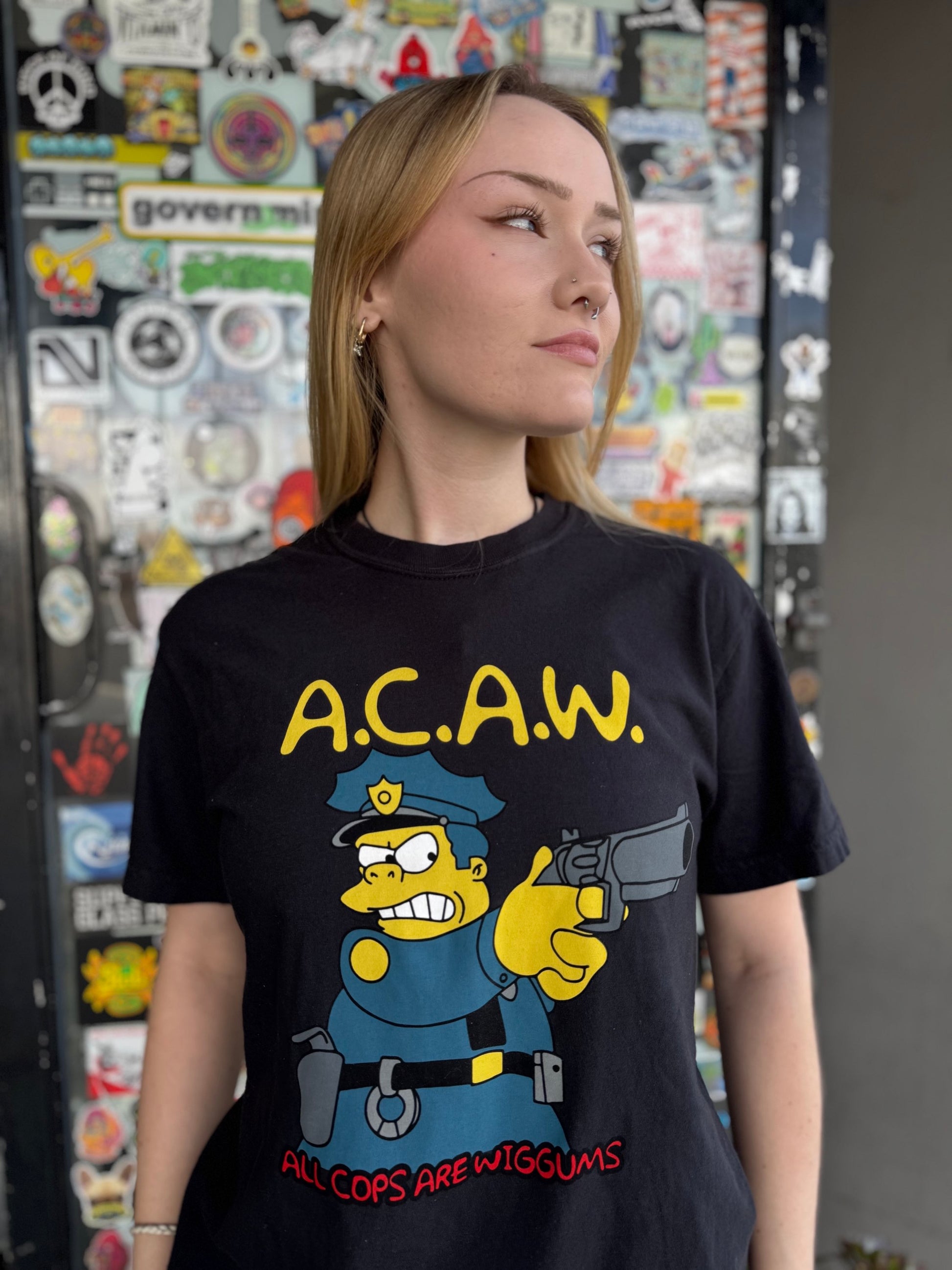 A.C.A.W. ( All Cops Are Wiggums ) Shirt by Clever Rooz