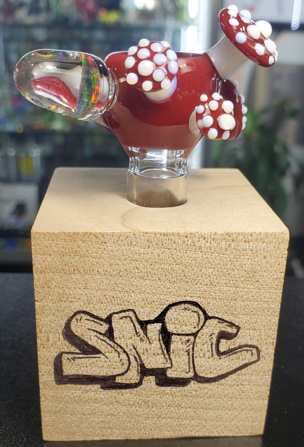 Snic Mushroom and Opal 14mm Slide Red