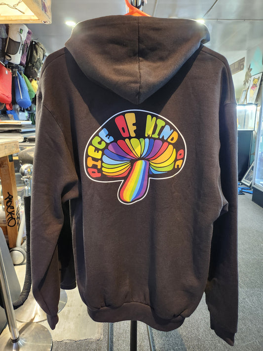 Zip up Hoodie Rainbow Mushroom