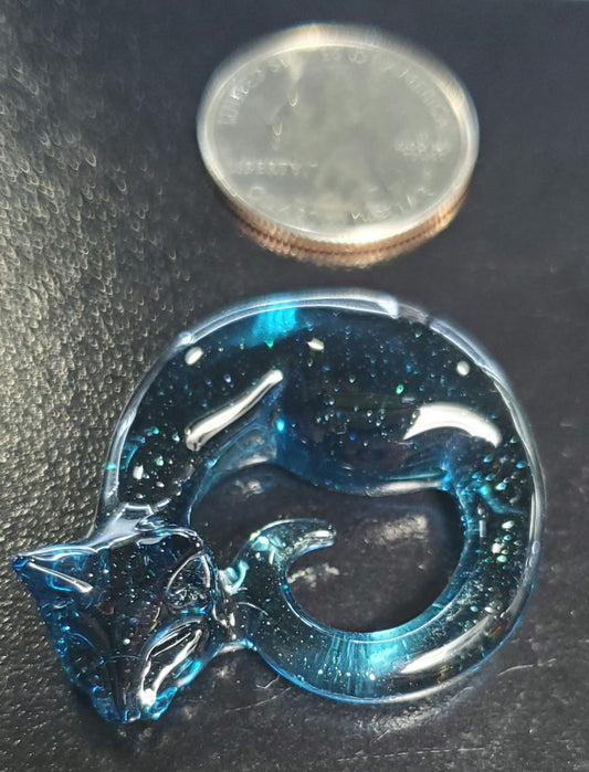 Spiller Woods Sleeping Kitty Pendant Stardust Small