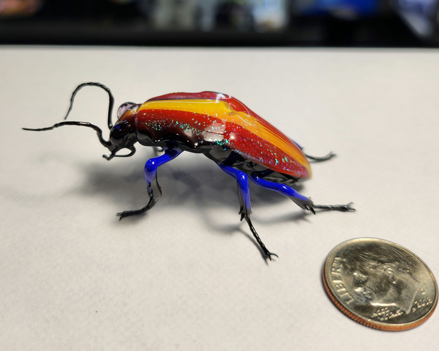 Vetropod Yellow Striped Jewel Beetle