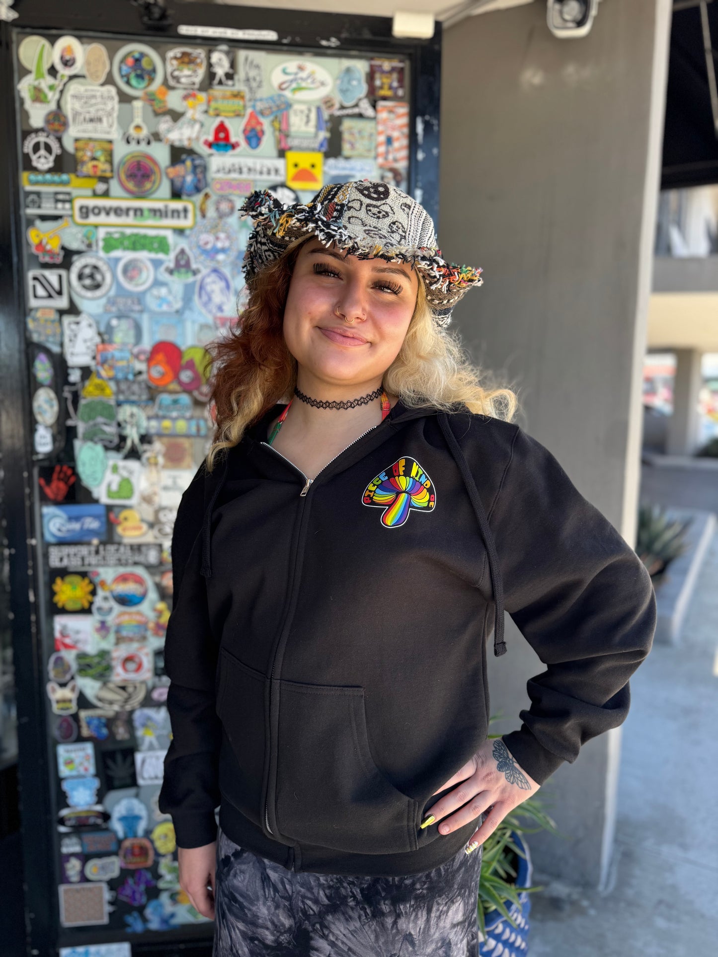 Piece of mind zip up hoodie