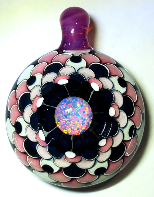 JuJu Glass Dotatack Pendant Blooming Carnation