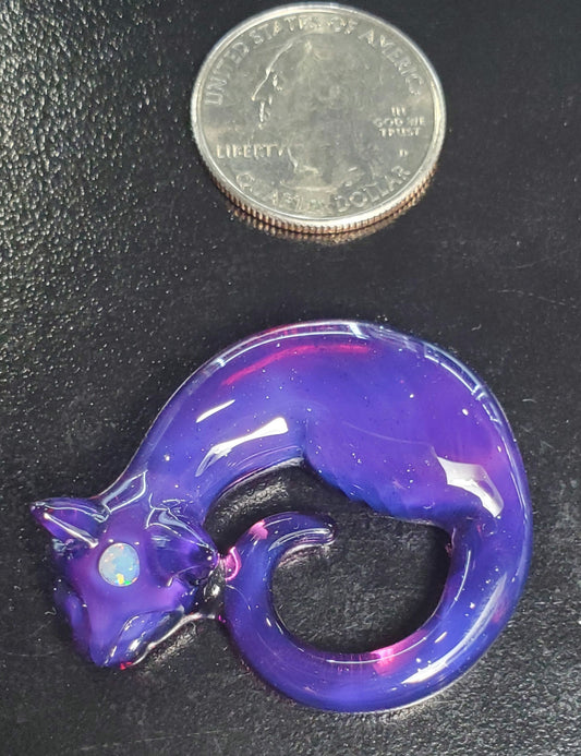 Spiller Woods Sleeping Kitty Pendant Third Eye Small