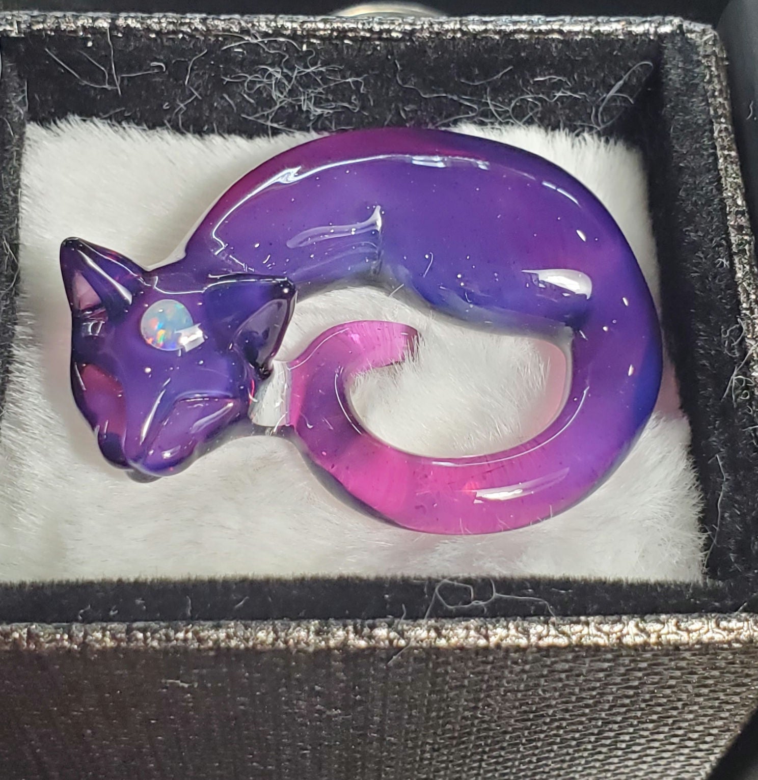 Spiller Woods Sleeping Kitty Pendant Third Eye Small