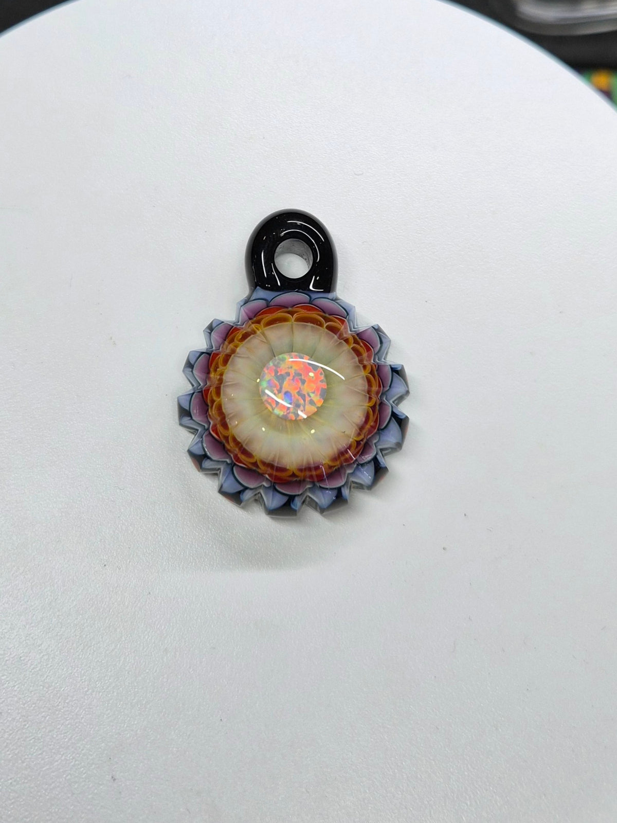 JuJu Dotstack Pendant With Opal and Carved accents