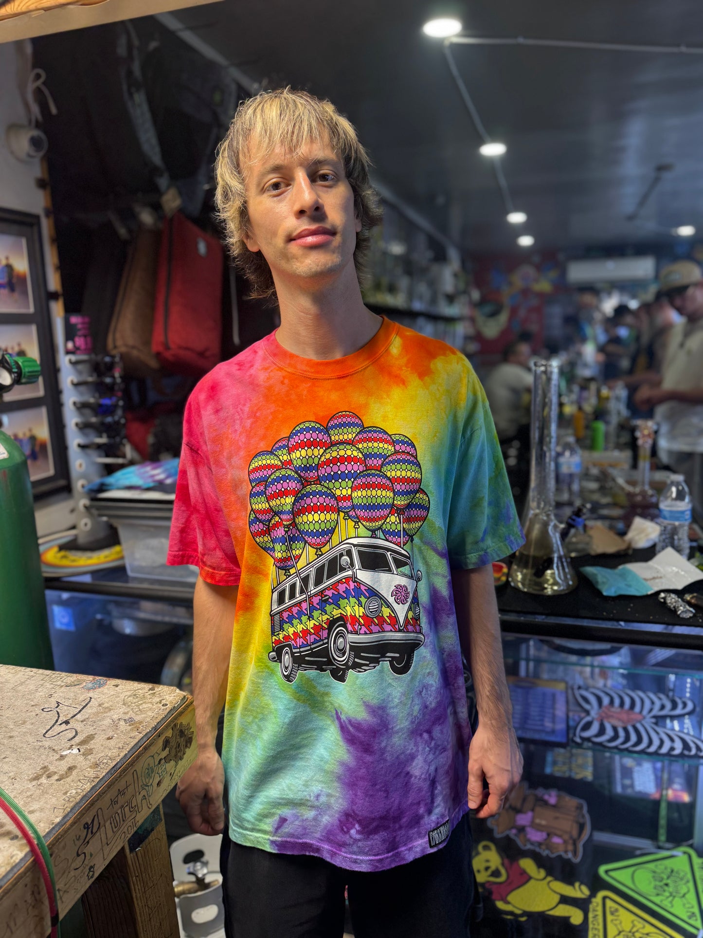Parking Lot Collective Slinger Tie Dye Rainbow Shirt